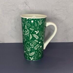 2019 Starbucks Holiday Tall Green & White Christmas Forest Coffee Mug, 16 oz
